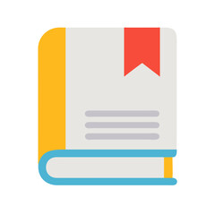 Fototapeta premium Illustration of a colorful book with a bookmark symbol