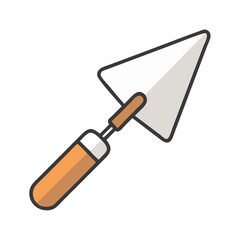 Illustration of a trowel isolated against a black background