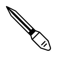 Elegant nail file isolated with outline style on black