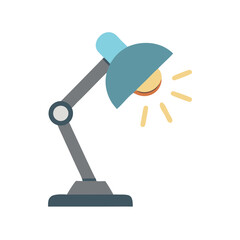 Stylish desk lamp icon for study or office use