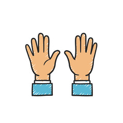 Obraz premium Illustration of Two Hands with Fingers Extended, Showing Graphic Hand Drawn Style on White Background for Education and Creative Projects
