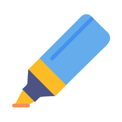 Illustration of a blue marker on a black background