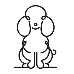 Cute poodle silhouette vector illustration for pet lovers design