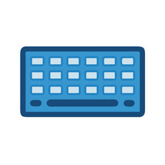 Naklejka premium Cartoon keyboard icon on a black background stock image