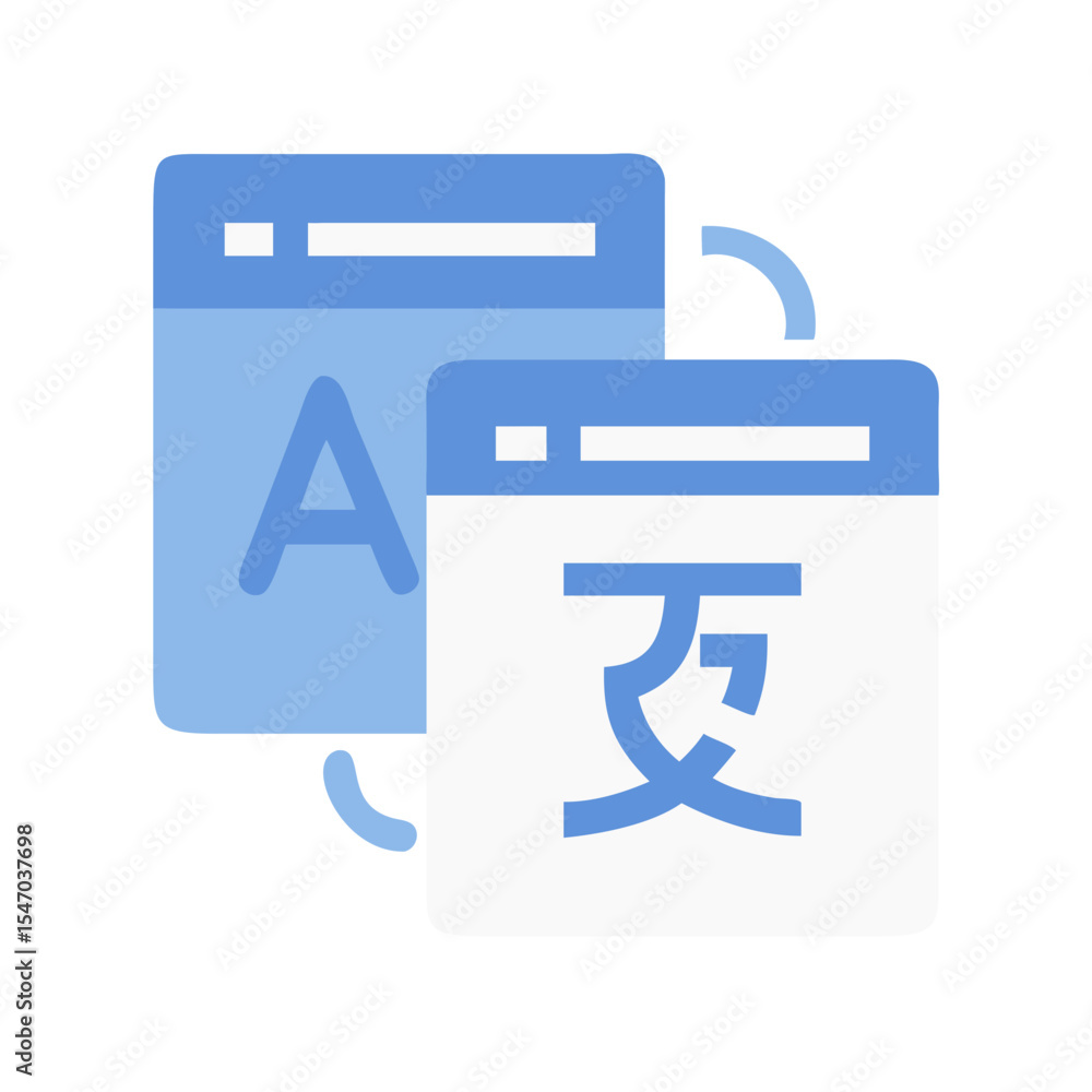 Poster digital translation tool displayed on multiple computer screens