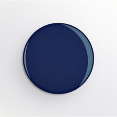 Base_emoji_button_Blue Emoji button light blue night happy moon shine sky stars planets landscape logo free design vector illustration layer realistic cartoon mockup