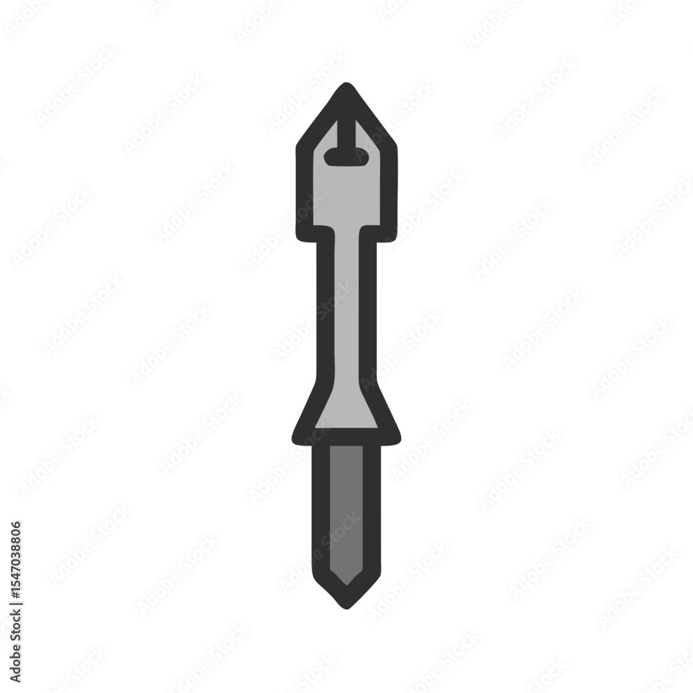 Poster minimalist gray arrow design centered on a black background