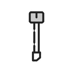 Stylized gray metal object art isolated on black background