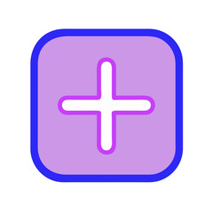 Obraz premium A simple addition symbol on pastel background illustration