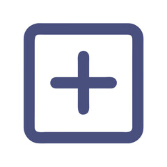 Add symbol icon with rounded corners in dark blue