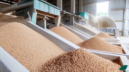Production Facility with Equipment for Processing Granular Materials