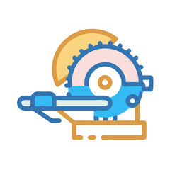 Abstract flat illustration of a circular saw tool