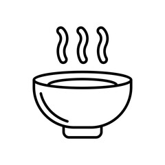 Lineart Icon soup bowl