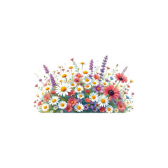Abstract colorful flowers background