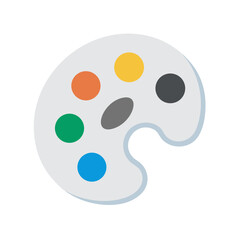 Colorful Paint Palette with Diverse Colors on Black Background