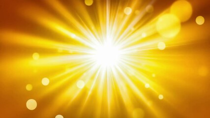 Golden sunburst with bright radial light rays and lens flare effects. Abstract yellow starburst background pattern with brilliant illumination beams for graphic design templates. - Powered by Adobe
