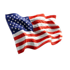 USA Flag Yes. Isolated on White Background 