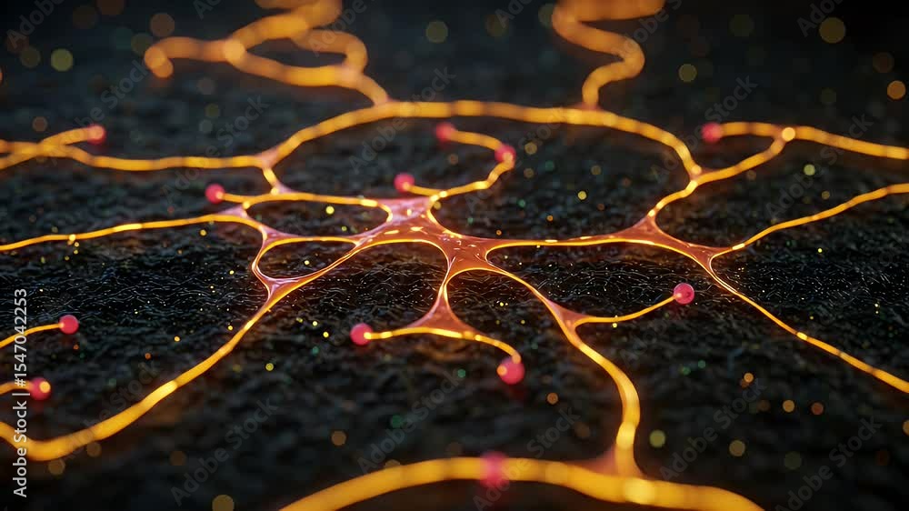 Poster abstract representation of neural pathways