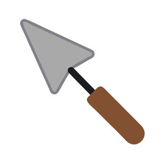 Vector illustration of pointing trowel tool against a black background