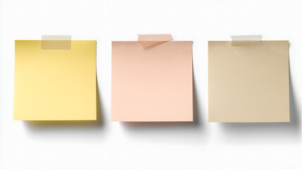Colorful Sticky Notes on White Background