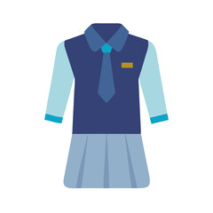 Naklejka premium Illustration of a blue school uniform on black background