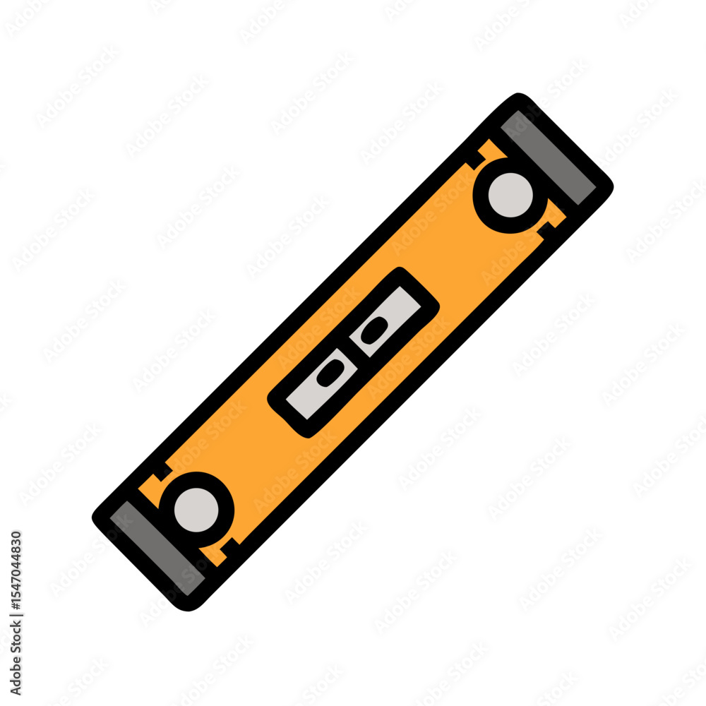 Poster isolated graphic of a level tool for building projects