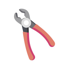 Orange handled wire cutters on black background illustration