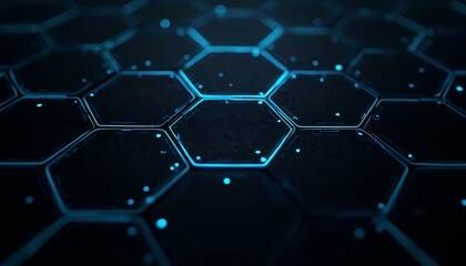 Abstract hexagons background technology network connection structure