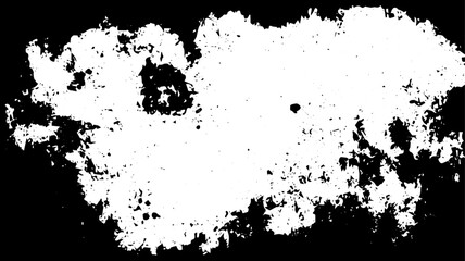 Obraz premium Grunge Splatter Frame with Distressed Texture and Eroded Edges in Black and White