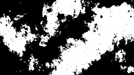 Grunge Splatter Texture Background, Black and White Distressed Ink Overlay for Photo Masking and Design