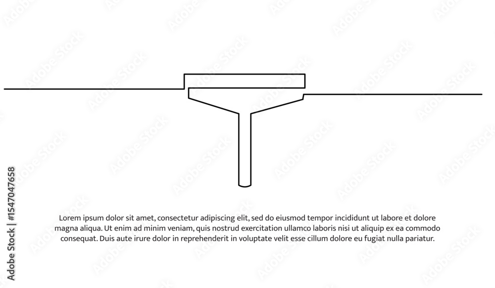 Poster one line squeegee rubber cleaning tool. abstract minimal continuous line.