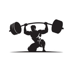 illustration of a man lifting weights