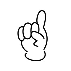 注目を集める指のベクターアイコン