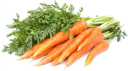 Fresh carrots with tops