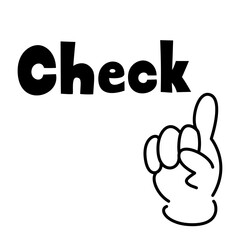注目を集める指のベクターアイコン チェック
