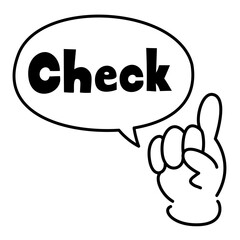 注目を集める指のベクターアイコン チェック