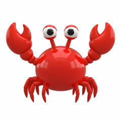 Adorable Red Crab Toy with Big Eyes and Claw Details