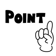 注目を集める指のベクターアイコン ポイント