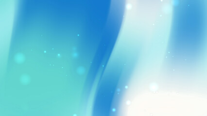 Light Blue Abstract Flowing Background with Soft Glowing Bokeh Particles