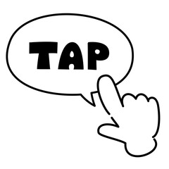 指さしのベクターアイコン タップ