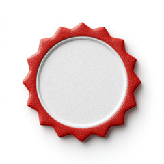 Red and white bottle cap isolated on white background