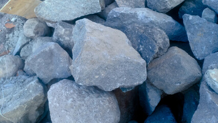 Natural river stones used for building foundations. These sturdy and durable rocks provide strong...
