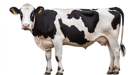 Black and white cow