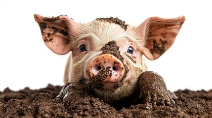Pig in mud