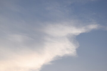 beautiful blue sky and white cloud background in springtime