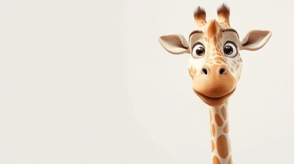 Cartoon giraffe portrait
