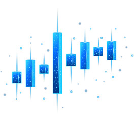 Abstract trend with modern geometric shapes on a transparent background, stylish trending image