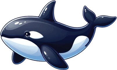cartoon of orca © Inoe
