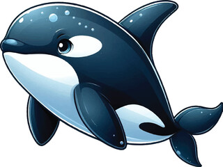 cartoon of orca © Inoe