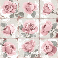 Seamless tile patterns combining cultural, modern, and botanical inspirations for commercial vector.